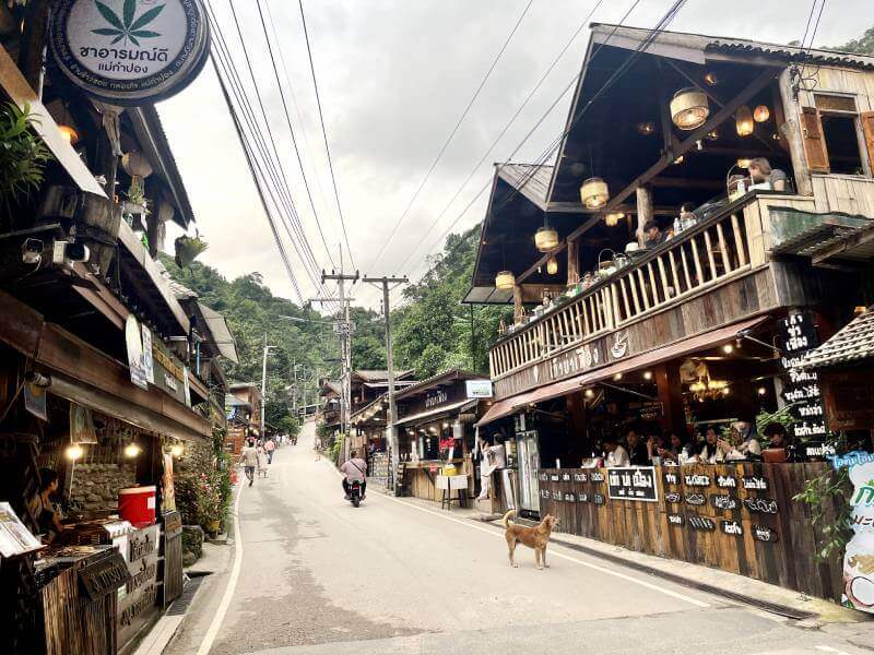 清邁湄康蓬Mae Kham Pong Village村落，街道景觀，古樸的村落風貌