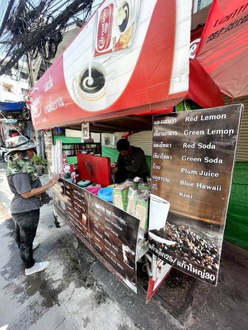 泰式街頭國民飲料攤車，Kafe Dam 菜單