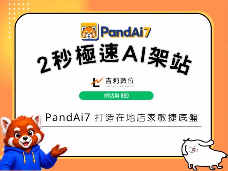 吉莉數位｜Lucky Nomads-PandAi7 2秒極速AI架站-架站工具選型指南-文章縮圖